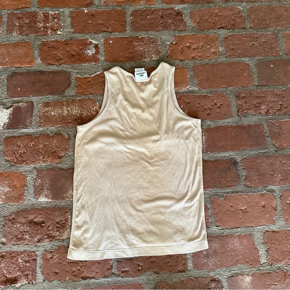 Lacoste women's size XL 46 tan beige tank top sleeveless shirt - Picture 8 of 13